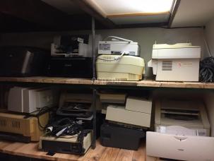 lot de 16 imprimantes+scans+copieurs+cables 20% fonctionnement