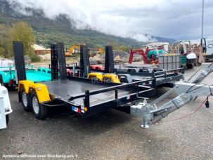 Plateau Moiroud Remorque double essieux SAS  JAUNE et NOIR