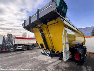 Benne basculante de chantier et de TP Meiller KISA 3 Semi-remorque benne acier 8/6