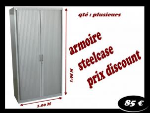 armoire métallique steelcase 198x100 grise