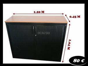 armoire métallque archivage basse steelcase noire