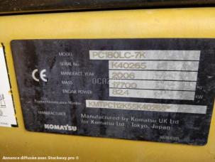 Pelle Komatsu PC180-7