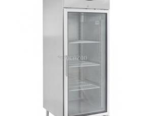 RÉFRIGÉRATEUR EN ACIER INOX 1 PORTE EN VERRE