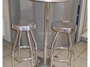 Lot de 1 table mange debout + 2 tabourets