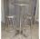 Lot de 1 table mange debout + 2 tabourets