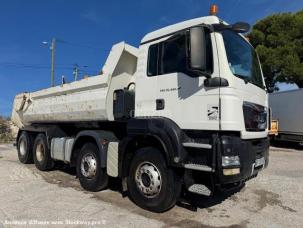 Benne basculante de chantier et de TP MAN TGX 35.480 BENNE MARREL