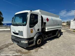 Citerne à hydrocarbures lourds Renault MIDLUM 210 CITERNE MERCERON 11000 L 4 COMPARTIMENTS