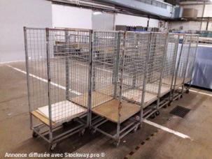 CAGETTES DE RANGEMENTS, D'ARCHIVES OU AUTRES SUR ROULETTES PAR LOT DE 10 (DIM HT 160 * LG 66 * L 66)