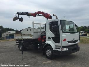 Benne basculante de chantier et de TP Renault midlum 16t tri benne grue preneuse état neuf 16.220 dxi