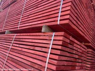 Matériel de chantier Intequedis Planche Peinte Rouge 32mm x 15cm x 3.00 m