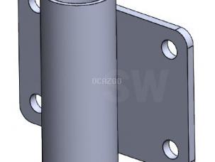 Matériel de chantier Intequedis Platine pour Potelet de Sécurité - Enfichage 40 mm