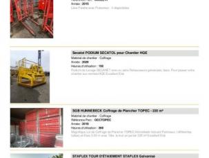 Matériel de chantier Intequedis Catalogue Occasion INTEQUEDIS Eté 2025