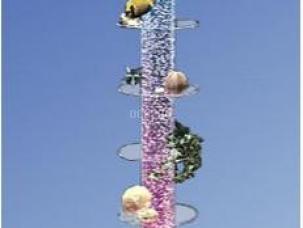Etagère -colonne d'eau avec bulle lumineuse